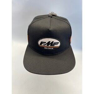 FMF Vern Black Snapback Hat OS So. Calif Striped Embroidered Cap New